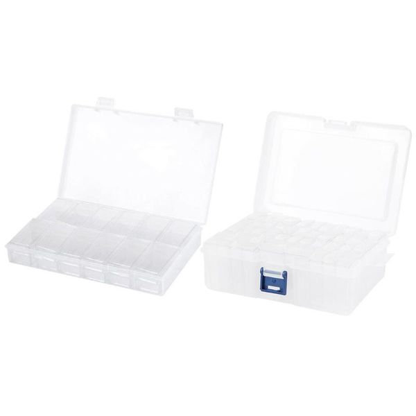 

transparent diamond painting box container for jewelry nail art accessorie