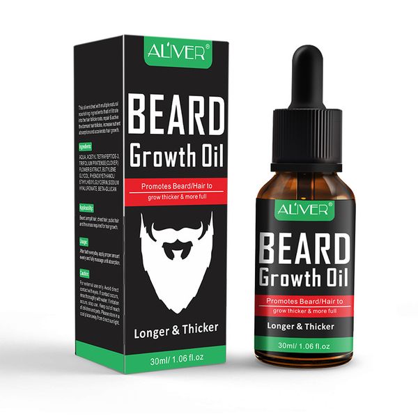 

100 natural organic men beard growth oil beard wax balm lo product leave in conditioner for groomed beard growth 30ml