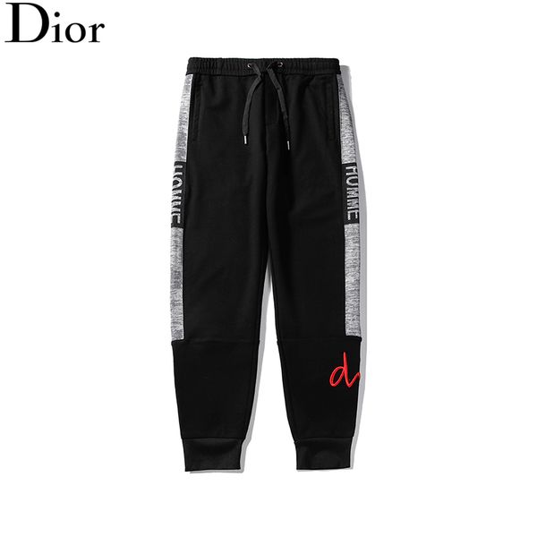 

designer men pants brand d character casual men women fashion sports jogger pants embroidery size mens brand sports track pants memell, Black