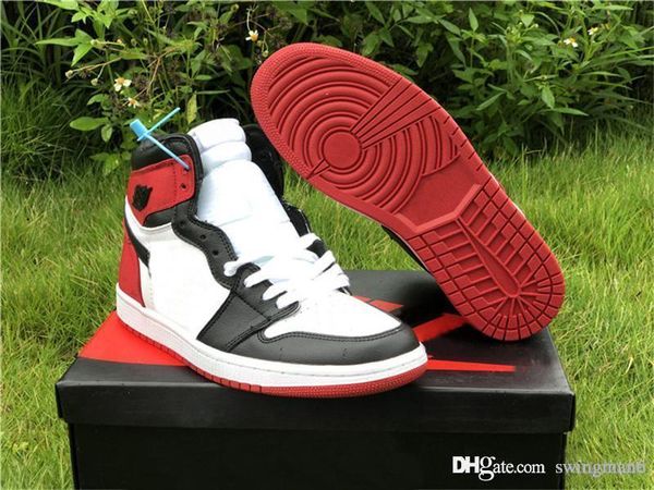 

air og 1 high satin wmns black toe retro authentic 1s red men women basketball shoes leather sneakers cd0461-016 with box