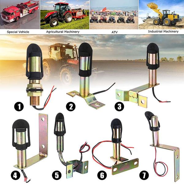 

metal rotating flashing beacon mount warning light bracket flexible stem din pole tractor mounting light