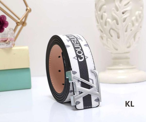 

brand belt casual letters smooth buckle premium belt box men fashion designers men ladies luxury belt 28, Black;brown