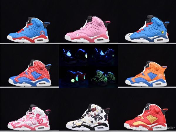 

love spiderman iron man toddler girl children shoes youth boys kids trainers basketball shoes 6s chaussures sneakers enfant size 28-35, Black
