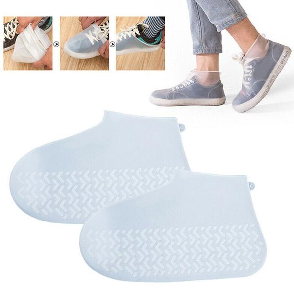 

1 pair s/m/l silicone shoe covers waterproof reusable shoes covers slip-resistant motorcycle bike overshoe for men women