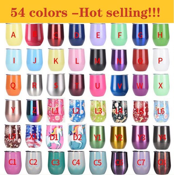 

12oz wine tumbler stainless steel wine glasses egg cups colourful stemless wine glasses with lid shatterproof vacuum egg shape