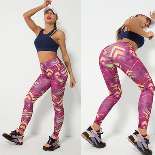 

2019 new yoga pants women leggings neon sport 3d graphic print stretchy comfortable yoga pants hip stretch 40m8, White;red