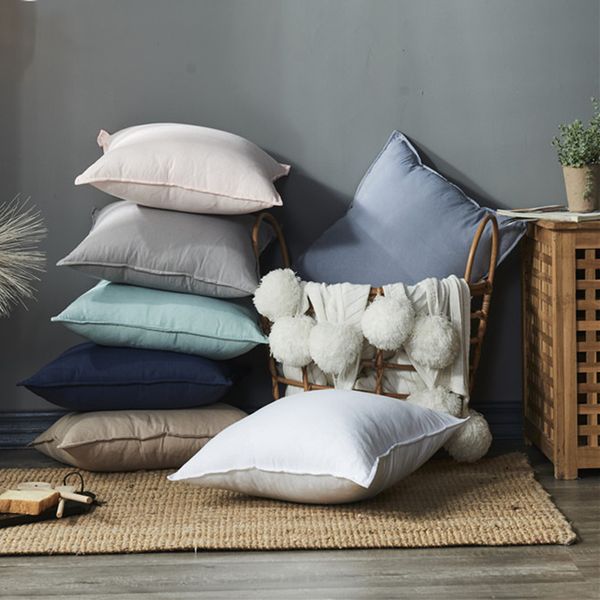 

мягкие декоративные наволочки мода сплошной цвет тела наволочки поли хлопок на молнии наволочки bh19008