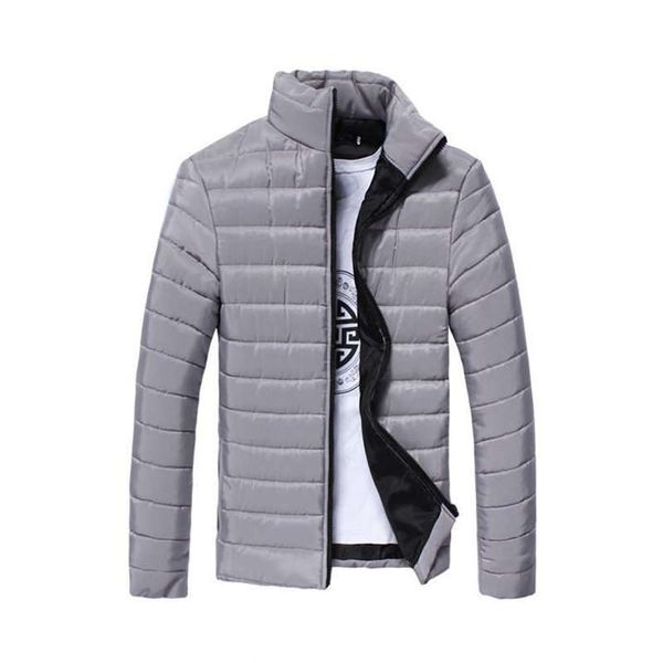 

homens jaqueta de inverno 2019 novo de algodÃ£o acolchoado casacos grossos parka slim fit manga longa acolchoado roupas outerwear, Black