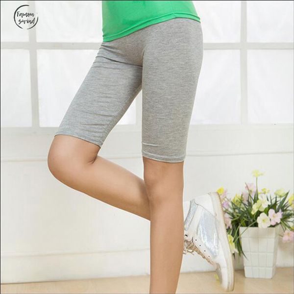 

лето горячих поножи тонкой длина колена женщина модальный хлопок женщина мода легинсы спортивных гетры фитнес 75z, Black