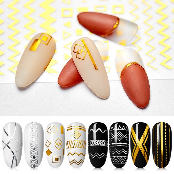 

bronzing paper pattern nail foils for nail sticker 3d god art transfer foils diy manicure slider art tips decorations, Black