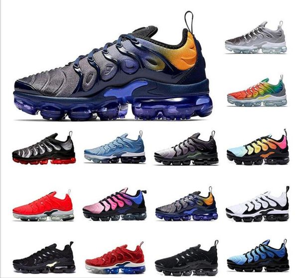 

tn plus men run shoes active fuchsia black grid print lemon lime bumblebee game royal plus tn designer trainers sports sneakers, White;red