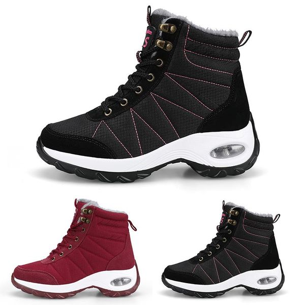 

2020 red warm burgundy winter pattern9 snow beige white black girl lady sister boots women sneakers boot trainers outdoor walking shoes