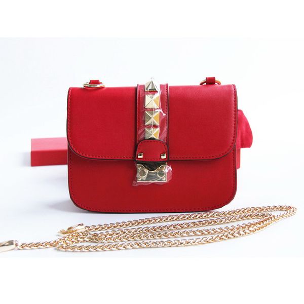 

роскошные дизайнерские сумки высокого качества итальянская натуральная кожа модная сумка заклепки цепи crossbody сумка сумки на ремне w21 *