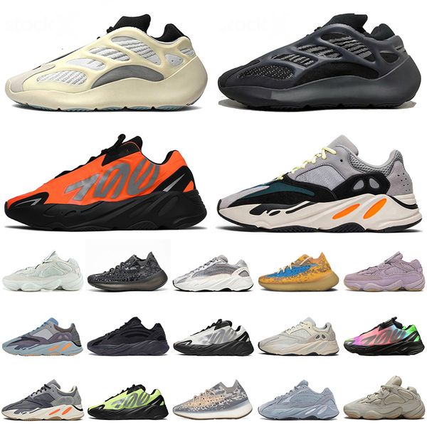 

2020 new kanye 700 500 running shoes azael alvah orange blue oat carbon soft vision zebra reflective sport trainers wave runner