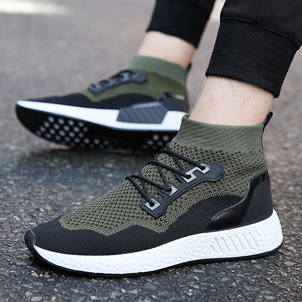 

men socks sneakers new round bottom elastic fabric sports shoes male running shoes zapatos mujer deportivos c8005