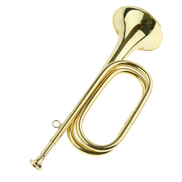 

scouting bugle cavalry trumpet, golden