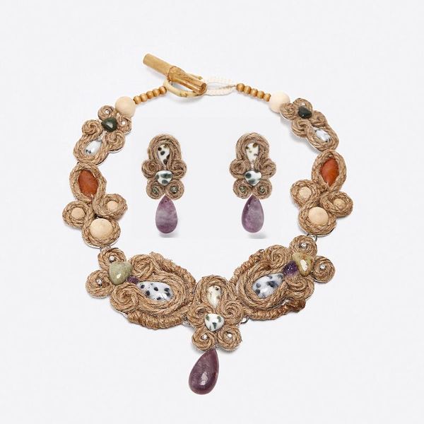 

2020 fashion handmade rope natural stone patchwork necklace summer bohemain shell pendant neckalce for women jewelry, Silver