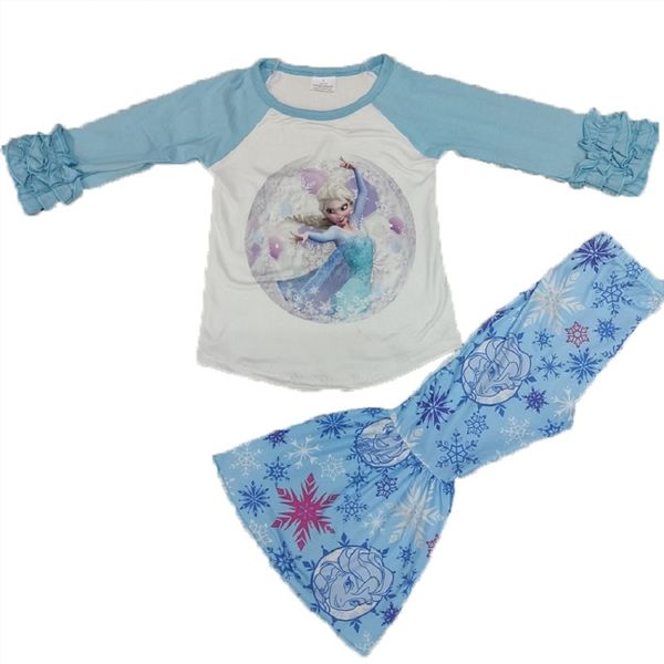 

new baby girl clothing-sets long sleeves bell pants spring autumn boutique kids clothing, White