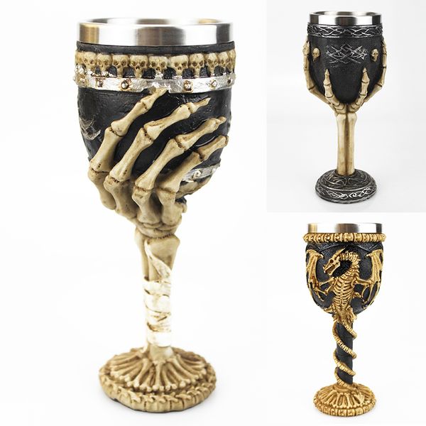 

gothic вино кубок стиль содержать череп viking dragon claw finger metallresin wine glass лучшего хэллоуин подарки бар drinkware