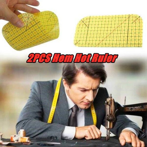 

2pcs ironing ruler patchwork measuring tool sewing drawing cutting rulers diy sewing measuring tools diy supplies @c15, Black
