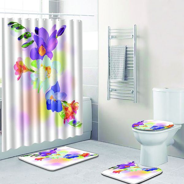 

non slip bath rugs anti slip mat for bathroom toilet polyester cover mat set bathroom shower curtain acessorios para banheiro