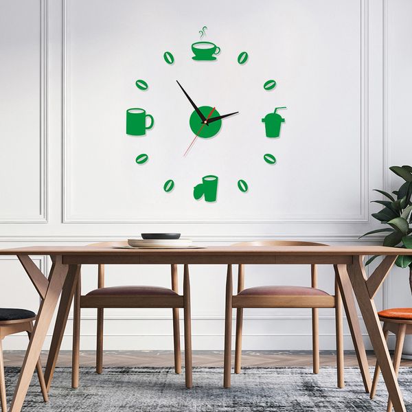 

2019 new wall clocks large clock watch horloge 3d diy acrylic mirror stickers quartz duvar saat klock modern mute