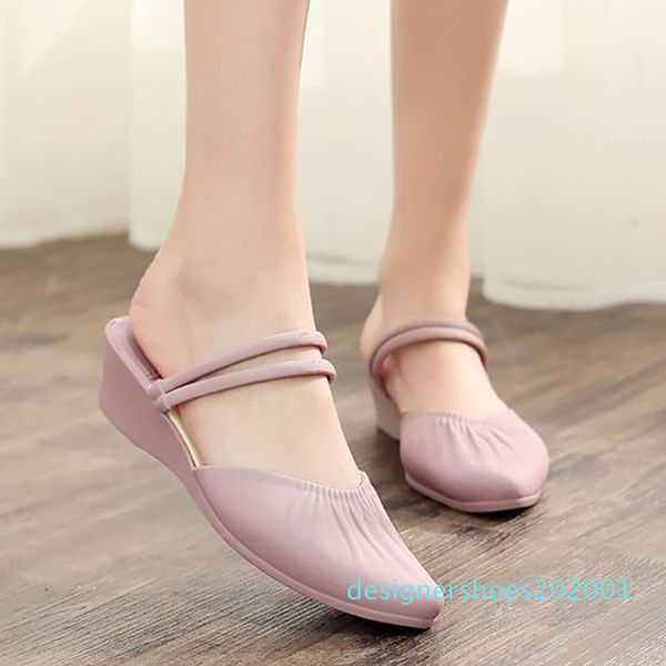 

summer female sandals roman wedge sandals fashion shoes for women low-heeled casual ladies shoes designer 01d d01, Black