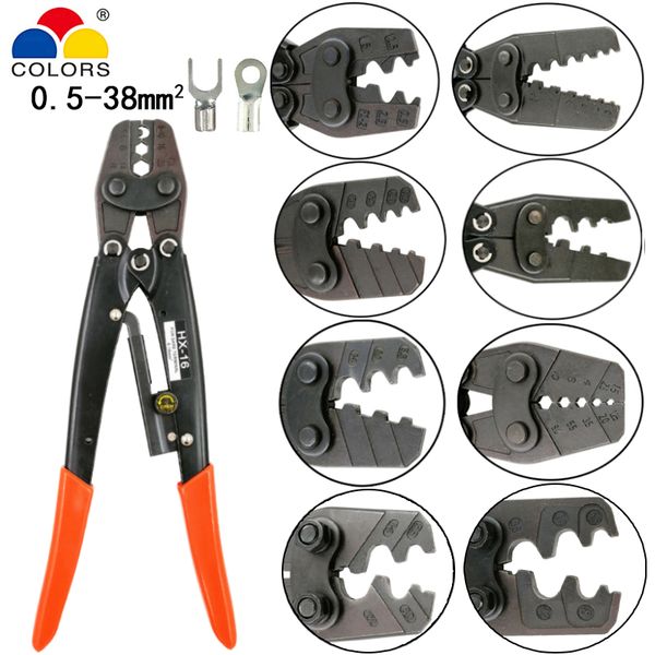 

crimping tools pliers for non-insulated terminals japanese style self-locking capacity 0.5mm2-38mm2 electrical hand tools