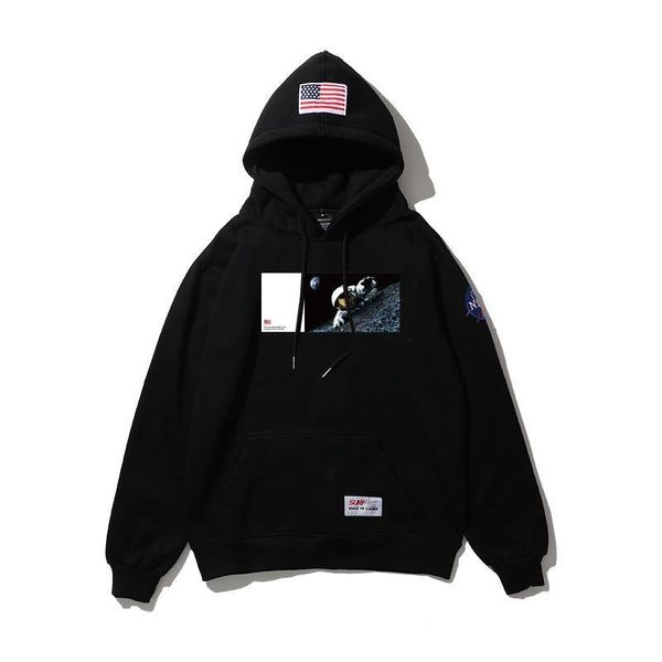 

3m reflective na fashion sa loose hoodie hip hop for men women designer rapper casual fashion pullover xsq, Black