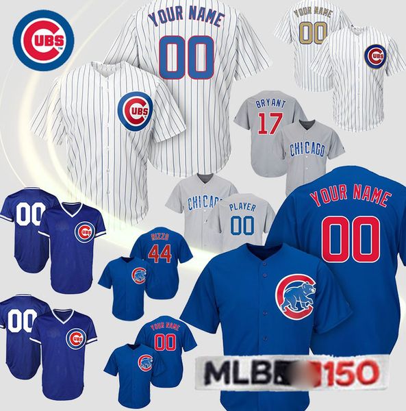 

Чикаго Джерси 9 Хавьер Баэз Детеныши 44 Энтони Риццо 23 Ryne Сандберг 22 Джейсон Хейуорд обычай бейсбола трикотажных изделий 19 20 ретро