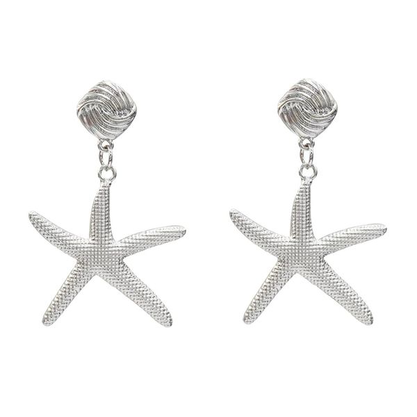 

summer silver gold drop earring cute starfish pearl for women birthday gift trendy engagement /wedding oorbellen bijoux jewellry