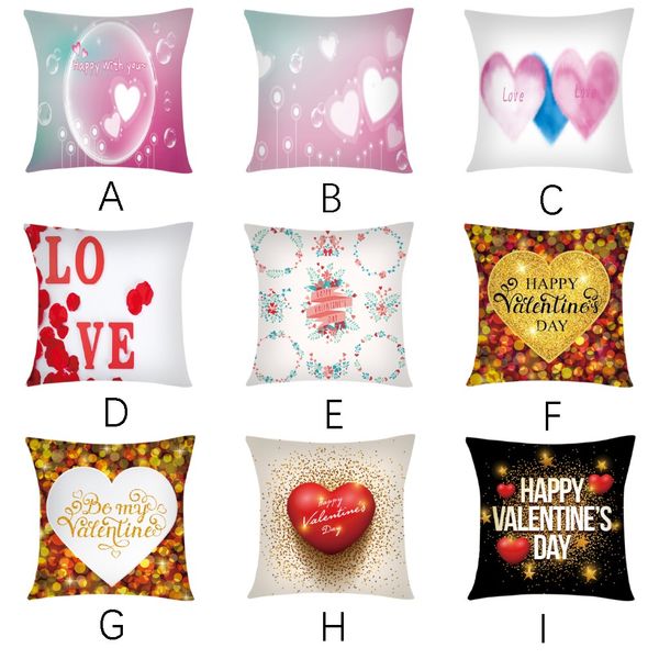 

shiny party valentine's day decorative pillowcases 45*45 cushions cover for sofa polyester pillowcover cuscini decorativi
