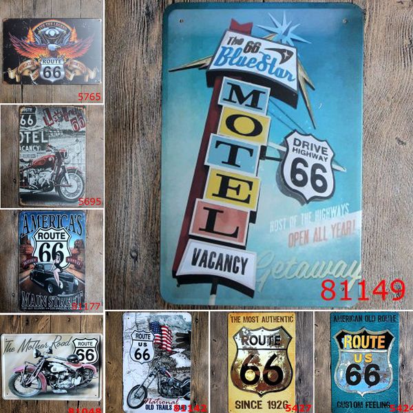 

historical mother road route 66 vintage metal tin signs home decor wall art poster for bar coffee ktv metal wall decor