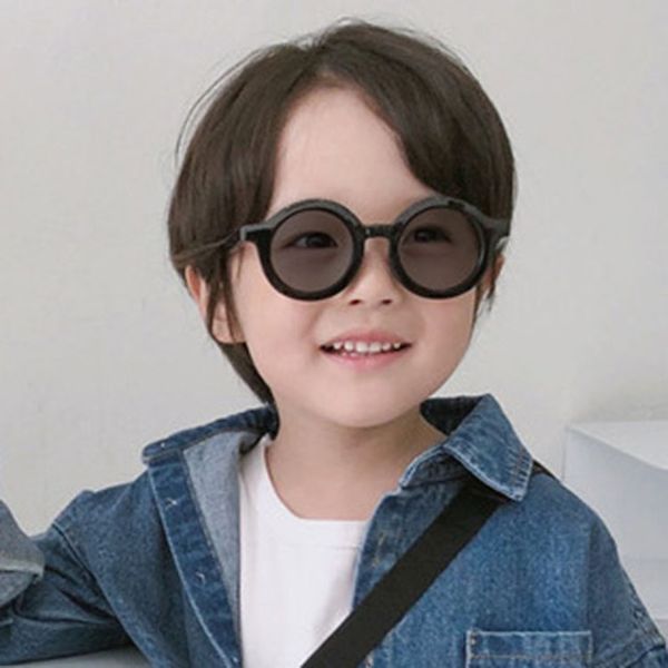 

vintage 2020 children sunglasses kids baby fashion sun glasses round for boy and girl cute, Blue