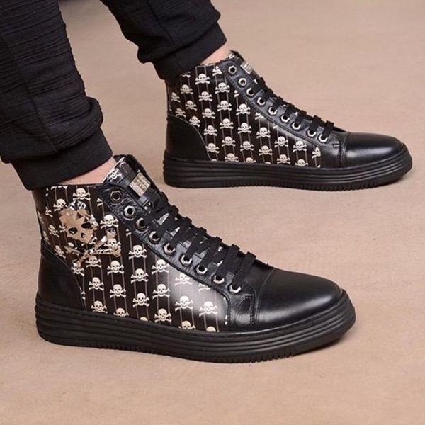 

r8 fashion trendy casual men shoes, comfortable luxury men shoes leather sneakers original box packaging zapatos hombre, Black