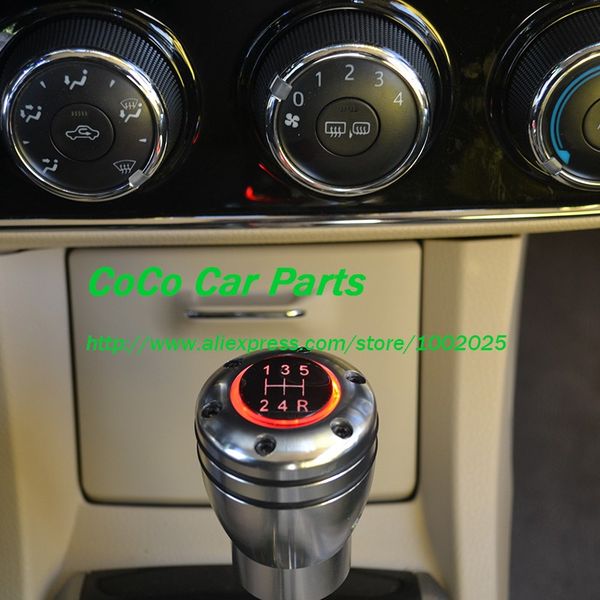 

universal 5 manual speed car gear knob led 5mt auto shift lever knob 6mt red blue light high quality