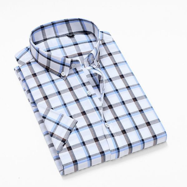 

quality 100% cotton men shirt short sleeved fashion plaid floral printed brand clothing man casual shirt, White;black