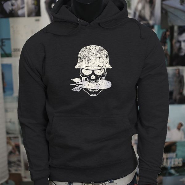 

special forces skull missile army navy mens black hoodie