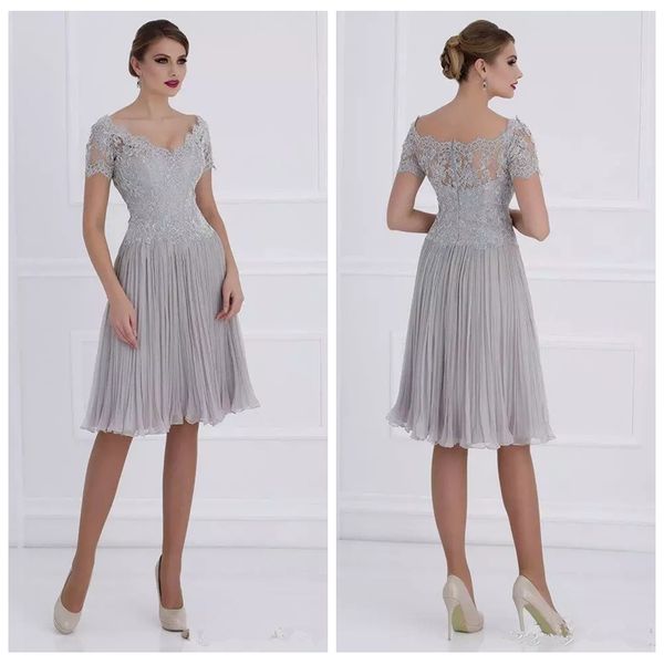 

2019 v-neck lace short sleeves knee length mother of the bride dresses custom plus size spring vestidos de prom party gowns mother's dr, Black;red