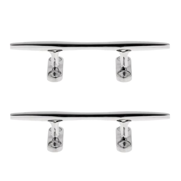 

6inch +8inch steel sleek slimline bar cleat marine boat yacht deck fittings