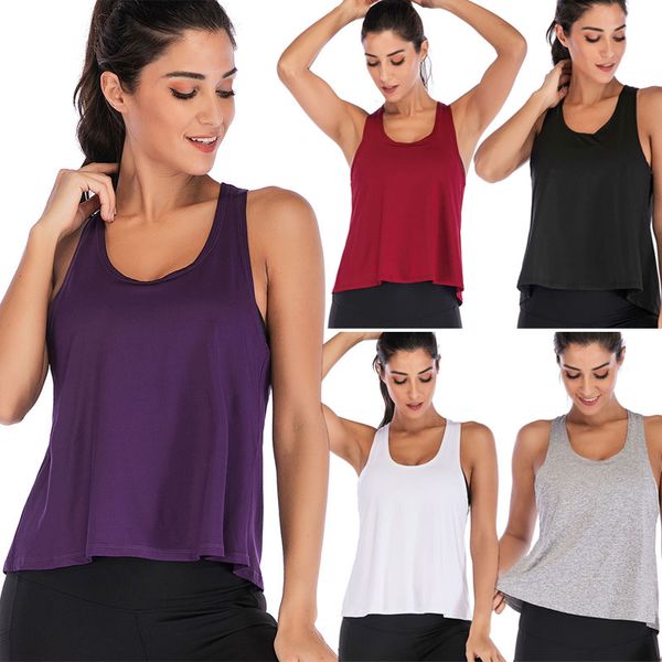 

women sportswear elastic cross back vest solid color for yoga mc889, White;red