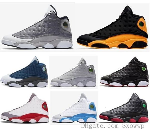 

13 13s carmelo anthony melo class of 2002 basketball shoes men playoffs wolf grey toe italy blue gym red sneakers with box