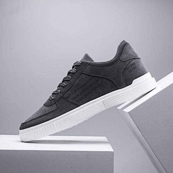 

men casual flats shoes wear comfortabl resistant fashion sneakers for men outdoor brand breathable trend casual walking shoes, Black
