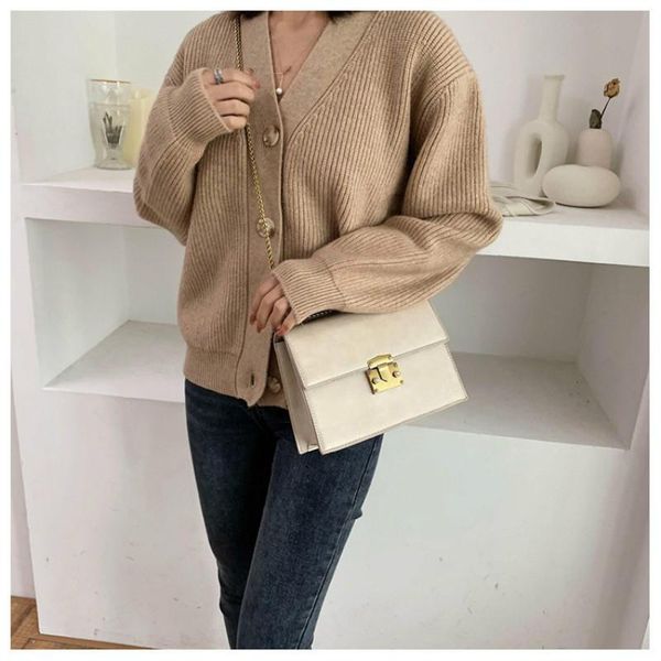 

дизайнер-замша женская сумка 2019 новый дизайнер моды цепи crossbody messenger сумка старинные маленькие квадратные сумки на ремне