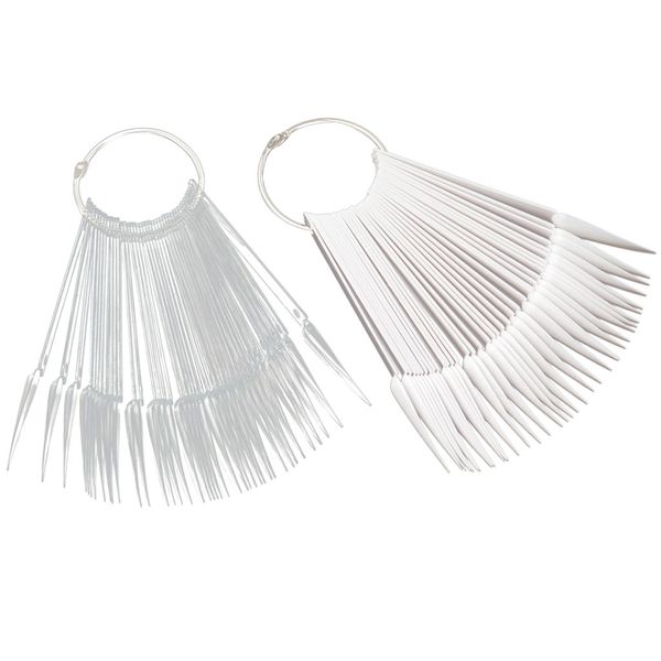 

80x alloy nail sticks fan nail art tips nail polish display boards