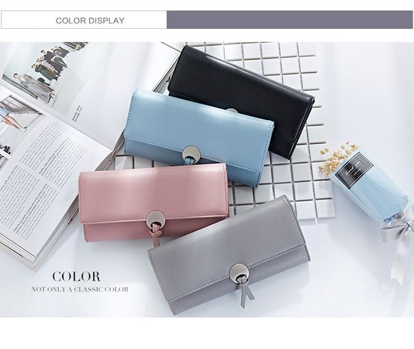 

длинной застежка женщина кошелек марка женского кошелек soild элегантный корейские женщины кошелек lady сумка сцепление, Red;black