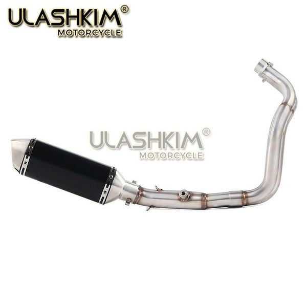 

mt07 motorcycle exhaust full system modified front middle link pipe moto laser muffler slip on for yamaha fz-07 mt-07 2013-2017