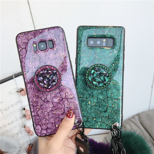 

luxury diamond holder case for samsung galaxy a50 a70 a30 m30 note 10 pro 9 bling crack marble cover s10 lite s9 plus s8 s7 edge