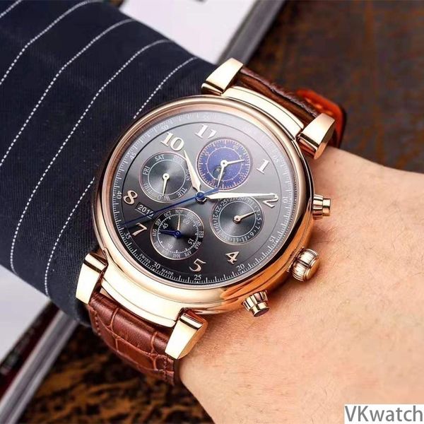 

man mechanics wrist watch ten thousand jia da western belt fully automatic mechanics mechanism man watch country, Slivery;brown