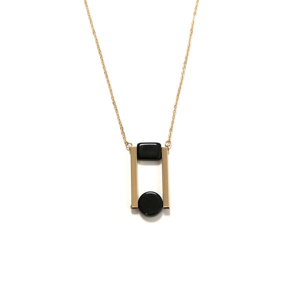 

fashion women new jewelry wholesale geometric circular resin rectangular wood combination pendant long wood necklace, Silver